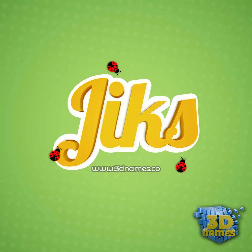 jiks in Ladybugs style - 3D name wallpaper