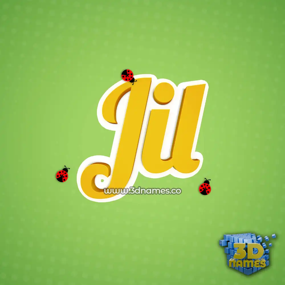 jil in Ladybugs style - 3D name wallpaper