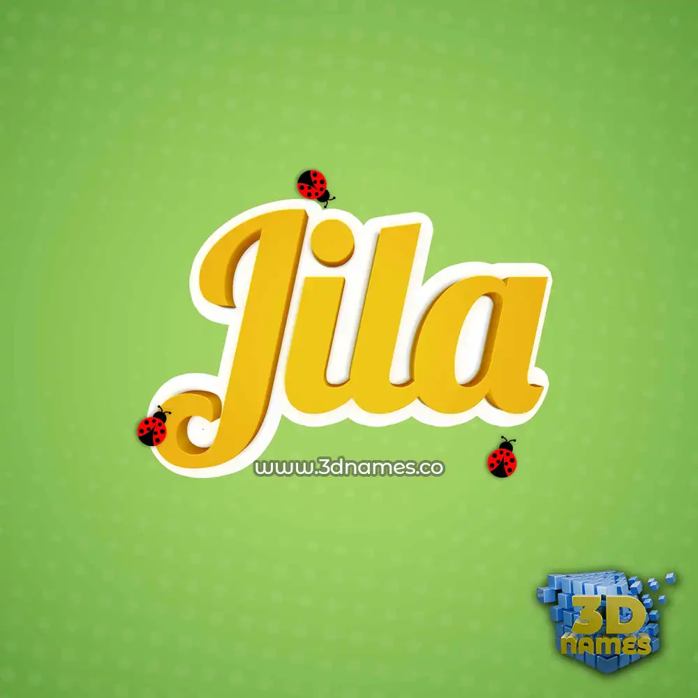 jila in Ladybugs style - 3D name wallpaper