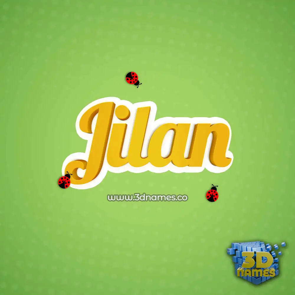 jilan in Ladybugs style - 3D name wallpaper