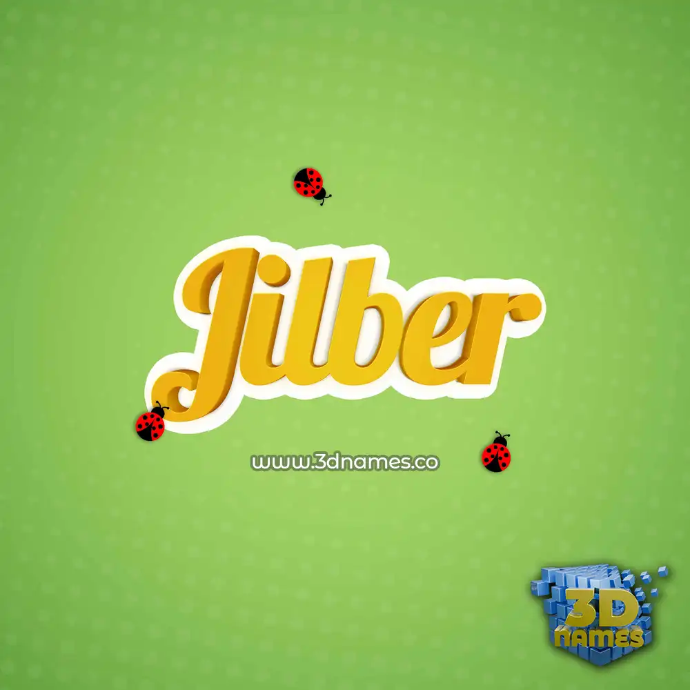 jilber in Ladybugs style - 3D name wallpaper