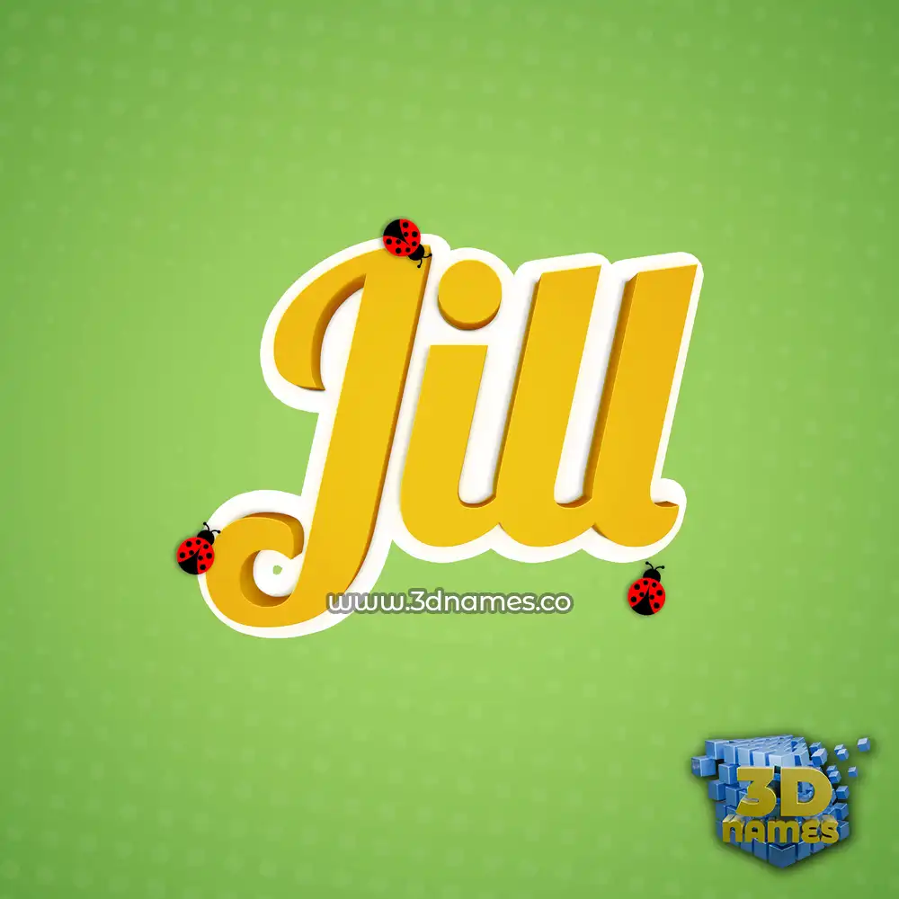 jill in Ladybugs style - 3D name wallpaper