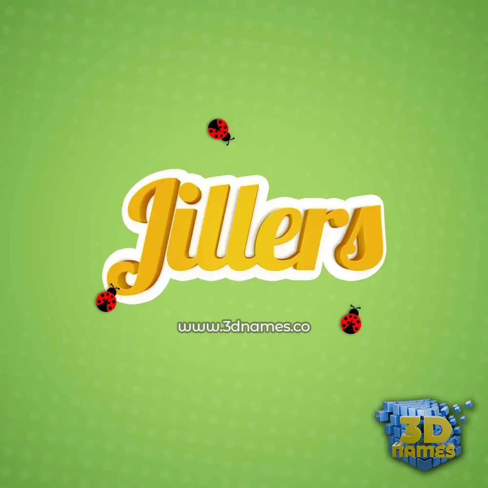 jillers in Ladybugs style - 3D name wallpaper