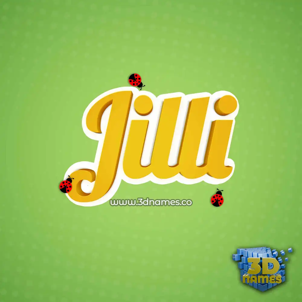 jilli in Ladybugs style - 3D name wallpaper