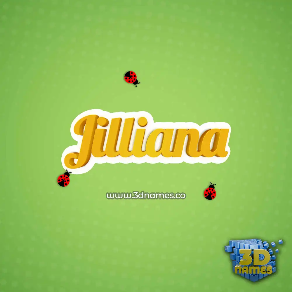 jilliana in Ladybugs style - 3D name wallpaper