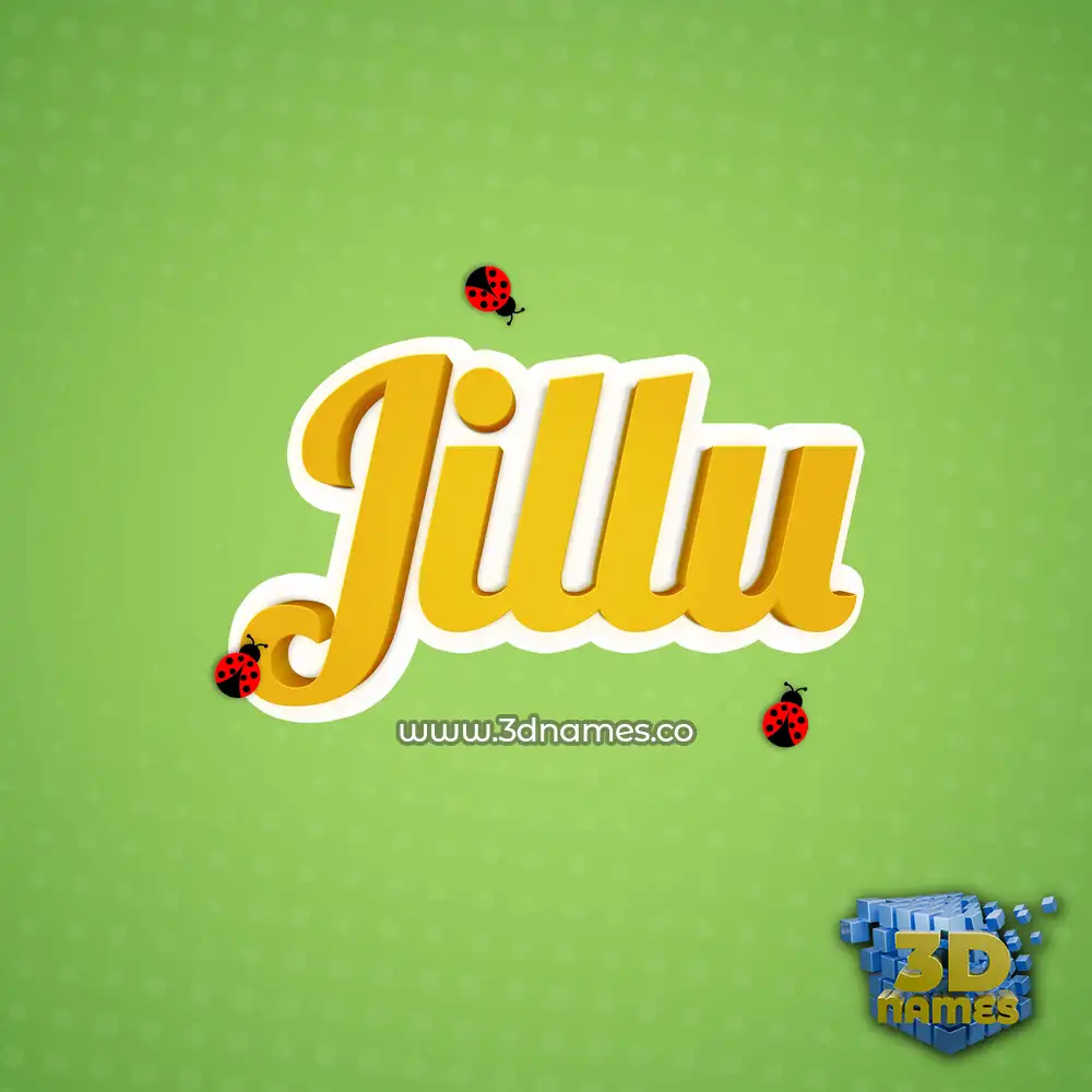 jillu in Ladybugs style - 3D name wallpaper