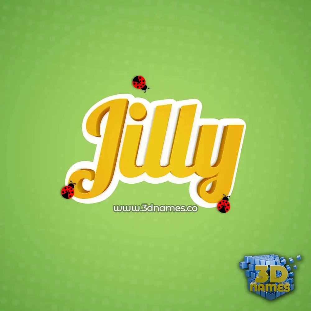 jilly in Ladybugs style - 3D name wallpaper