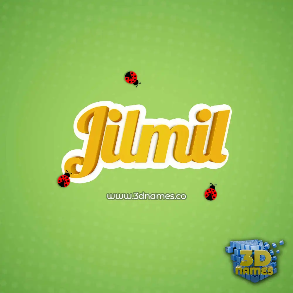 jilmil in Ladybugs style - 3D name wallpaper