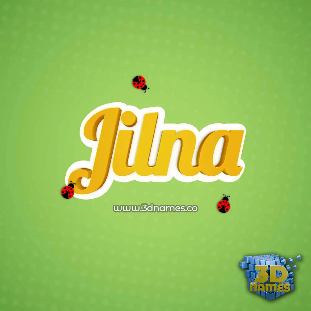 jilna in Ladybugs style - 3D name wallpaper