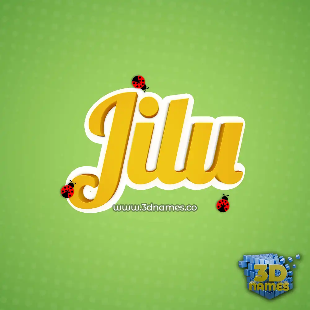 jilu in Ladybugs style - 3D name wallpaper
