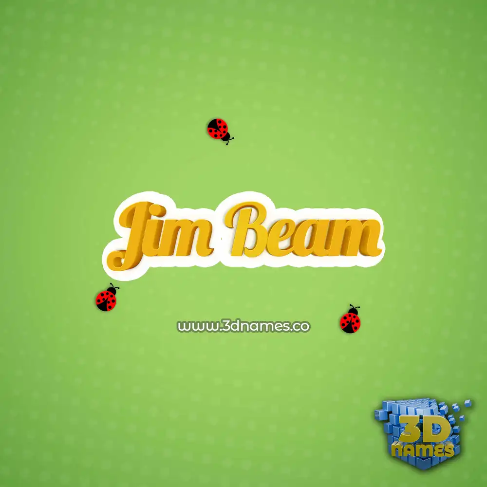 jim beam in Ladybugs style - 3D name wallpaper