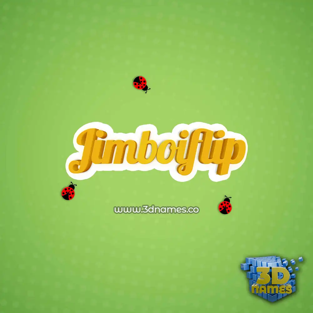 jimboiflip in Ladybugs style - 3D name wallpaper