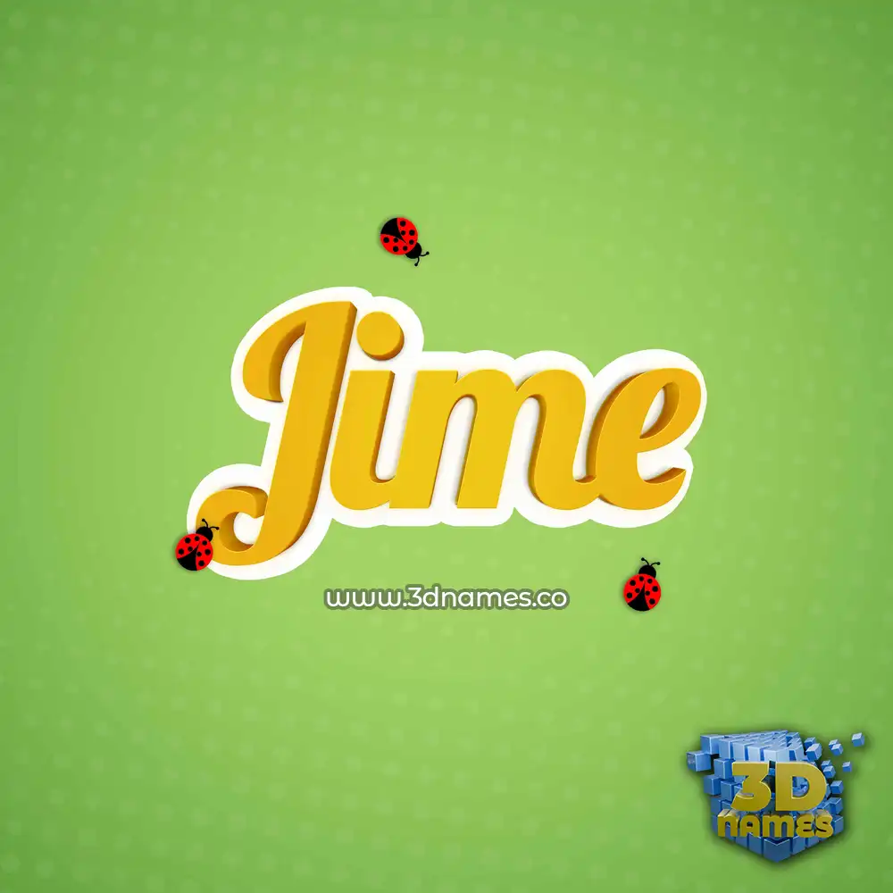 jime in Ladybugs style - 3D name wallpaper