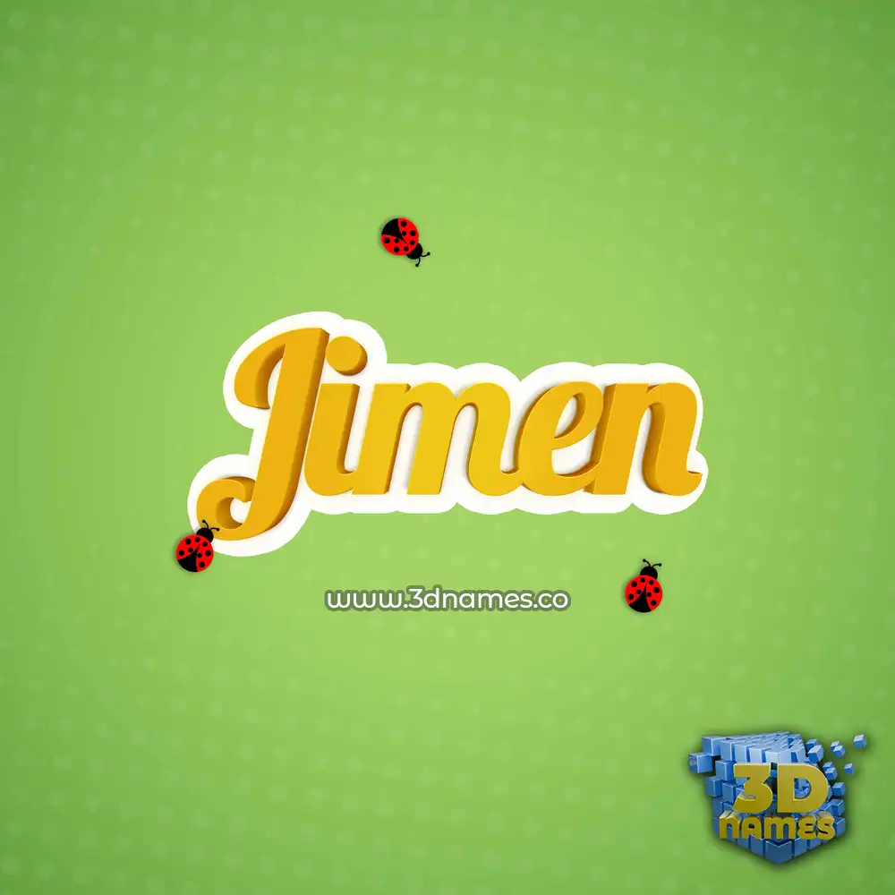 jimen in Ladybugs style - 3D name wallpaper