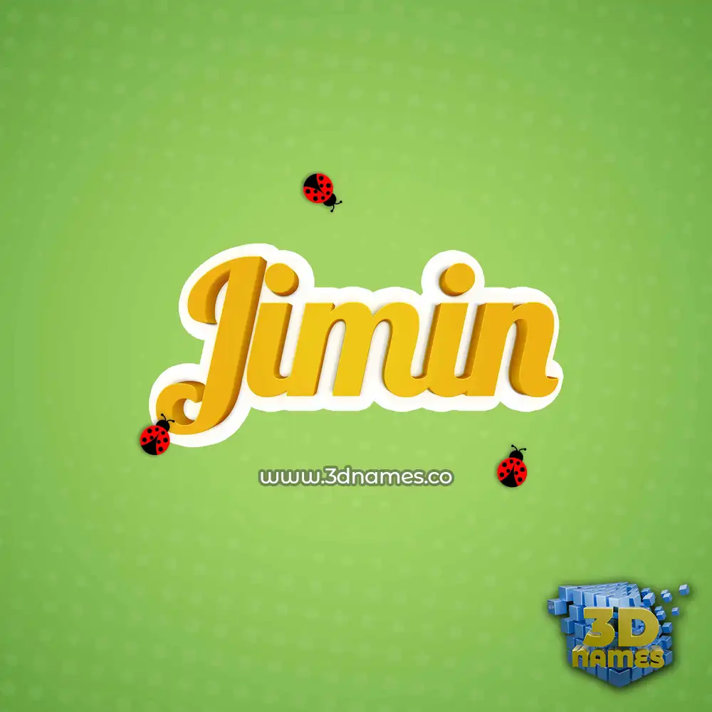 jimin in Ladybugs style - 3D name wallpaper