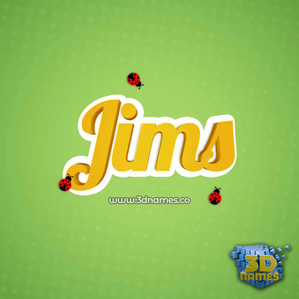 jims in Ladybugs style - 3D name wallpaper