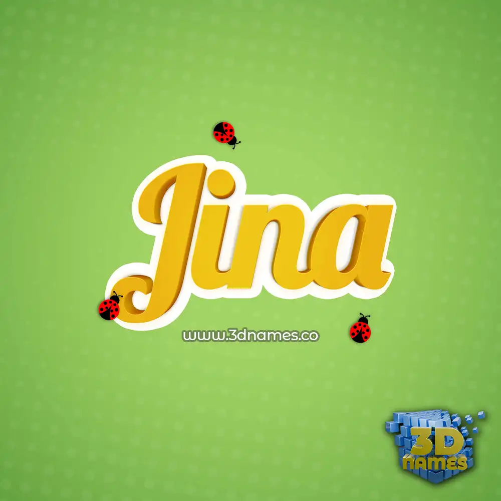 jina in Ladybugs style - 3D name wallpaper
