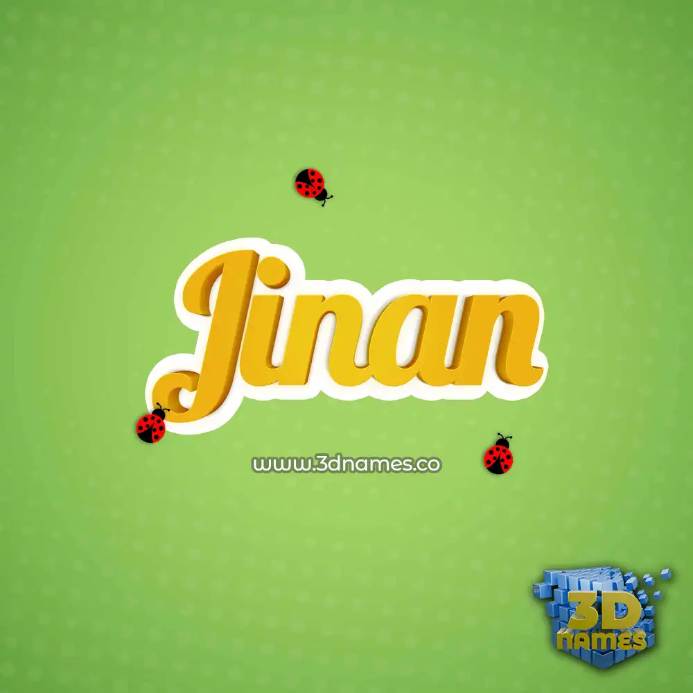 jinan in Ladybugs style - 3D name wallpaper