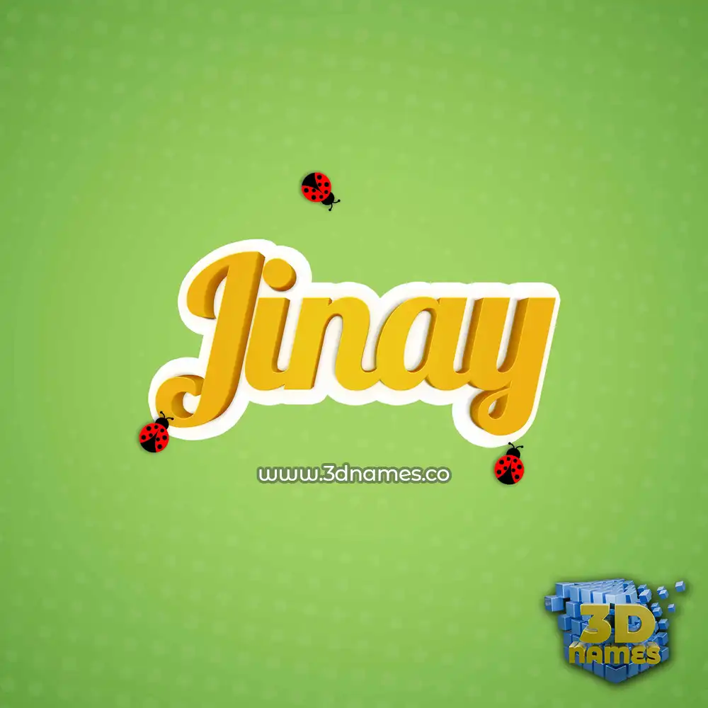 jinay in Ladybugs style - 3D name wallpaper