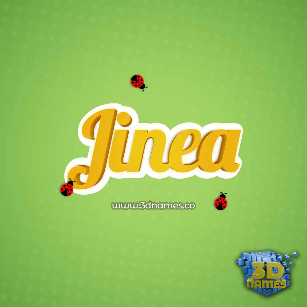 jinea in Ladybugs style - 3D name wallpaper