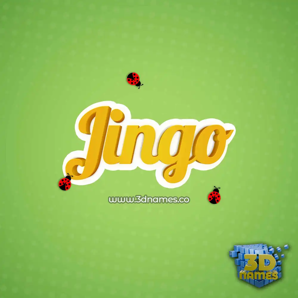 jingo in Ladybugs style - 3D name wallpaper