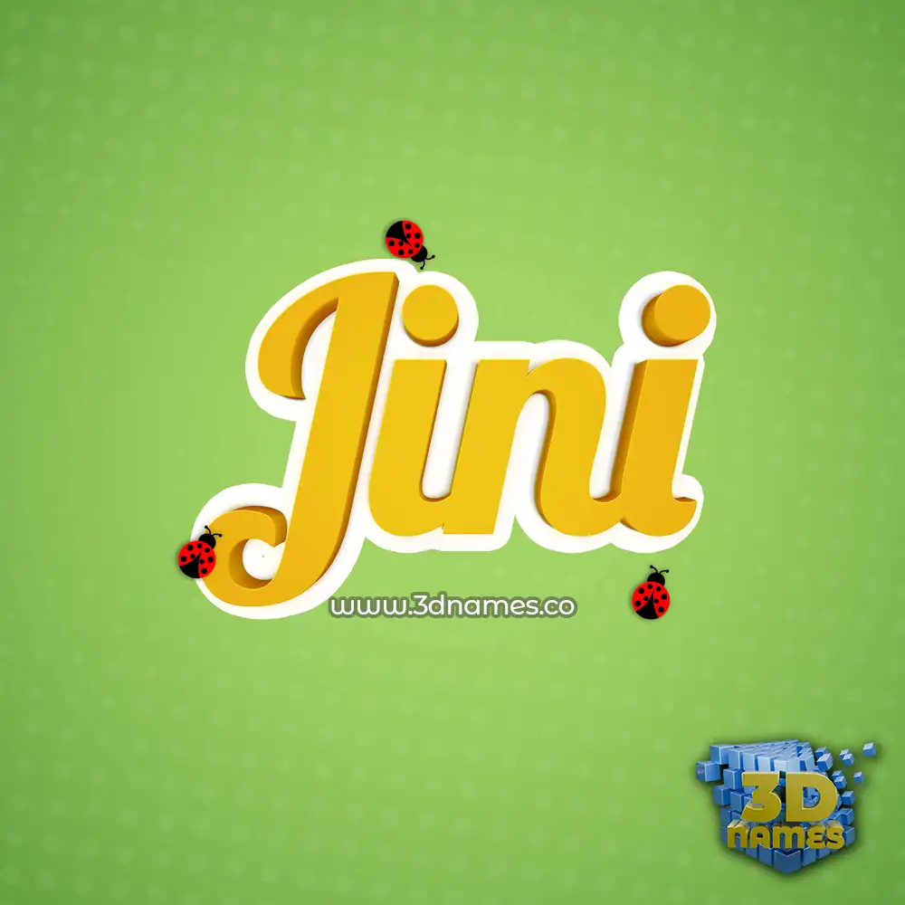 jini in Ladybugs style - 3D name wallpaper