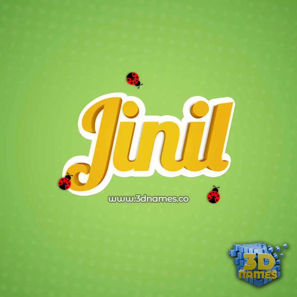 jinil in Ladybugs style - 3D name wallpaper