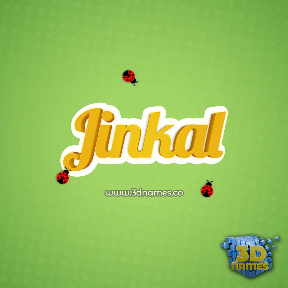 jinkal in Ladybugs style - 3D name wallpaper