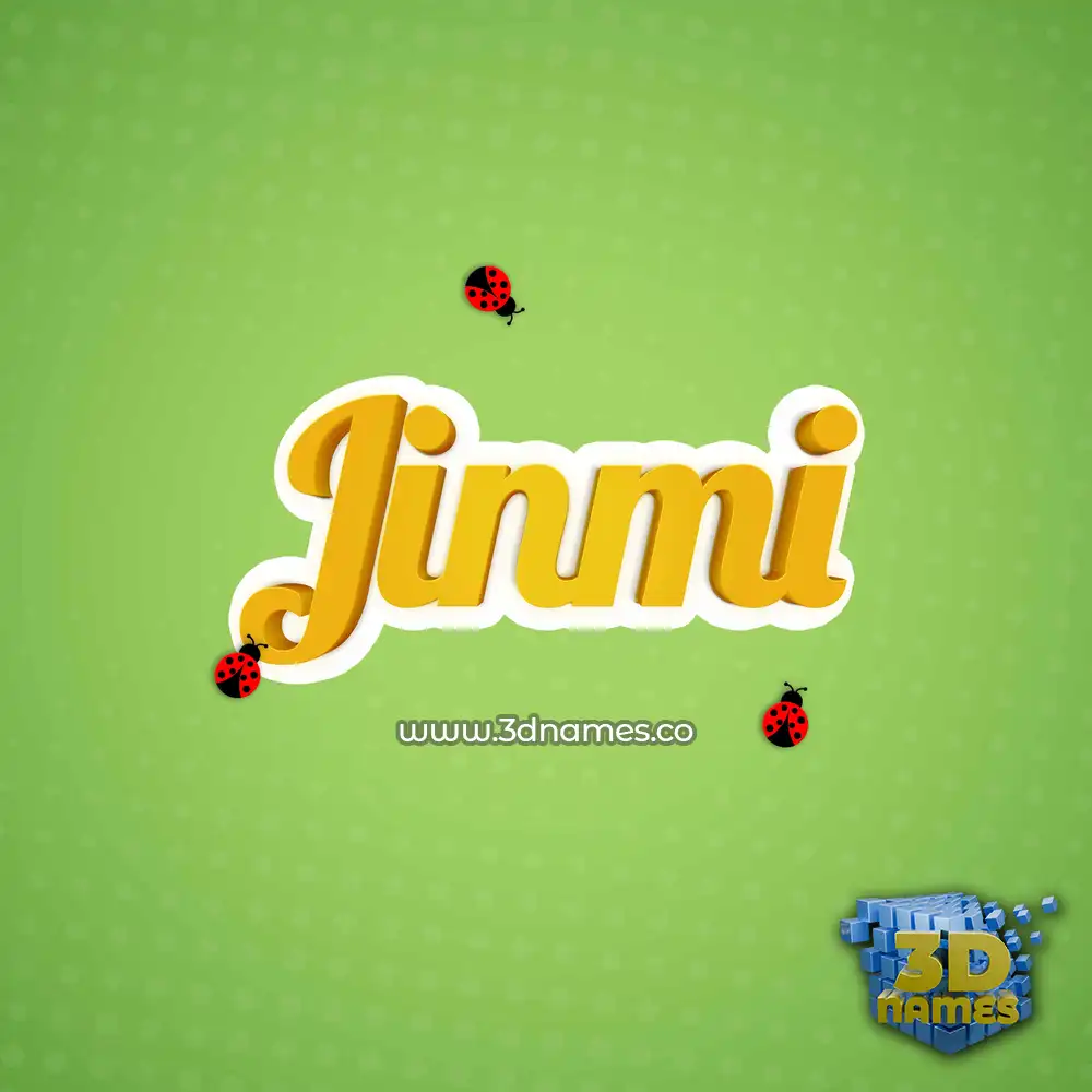 jinmi in Ladybugs style - 3D name wallpaper