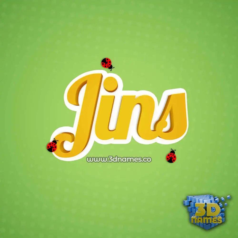 jins in Ladybugs style - 3D name wallpaper