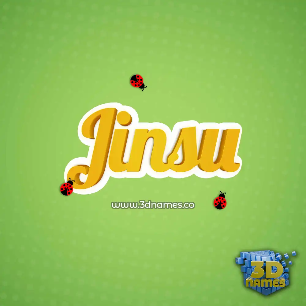 jinsu in Ladybugs style - 3D name wallpaper
