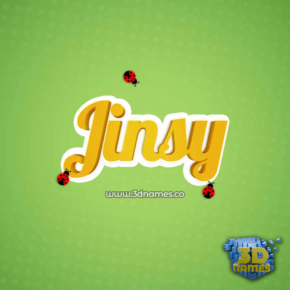 jinsy in Ladybugs style - 3D name wallpaper