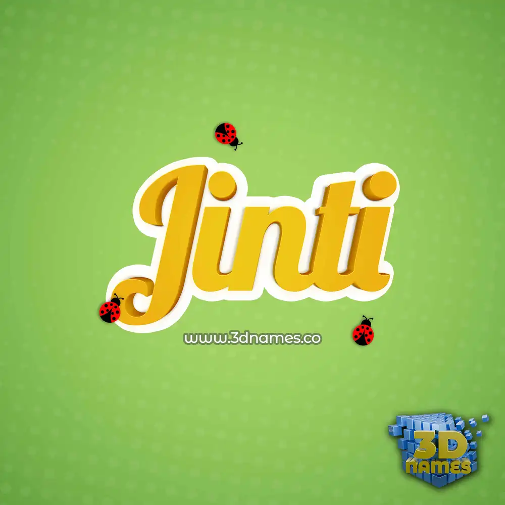 jinti in Ladybugs style - 3D name wallpaper