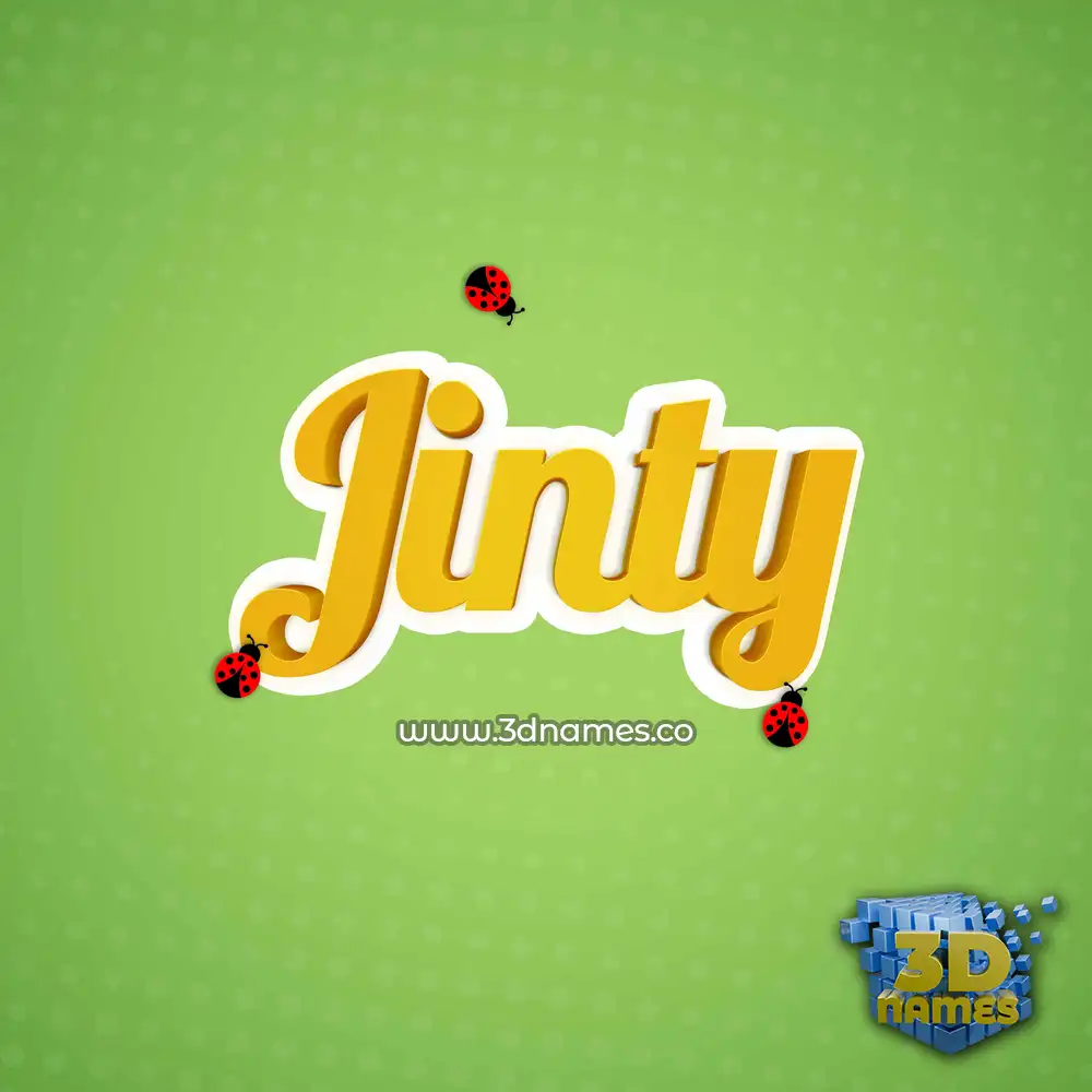 jinty in Ladybugs style - 3D name wallpaper