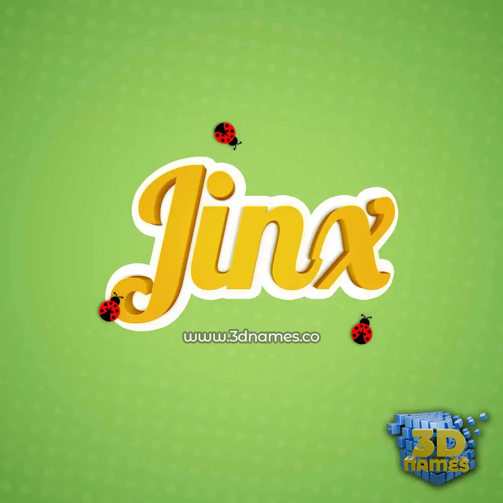 jinx in Ladybugs style - 3D name wallpaper