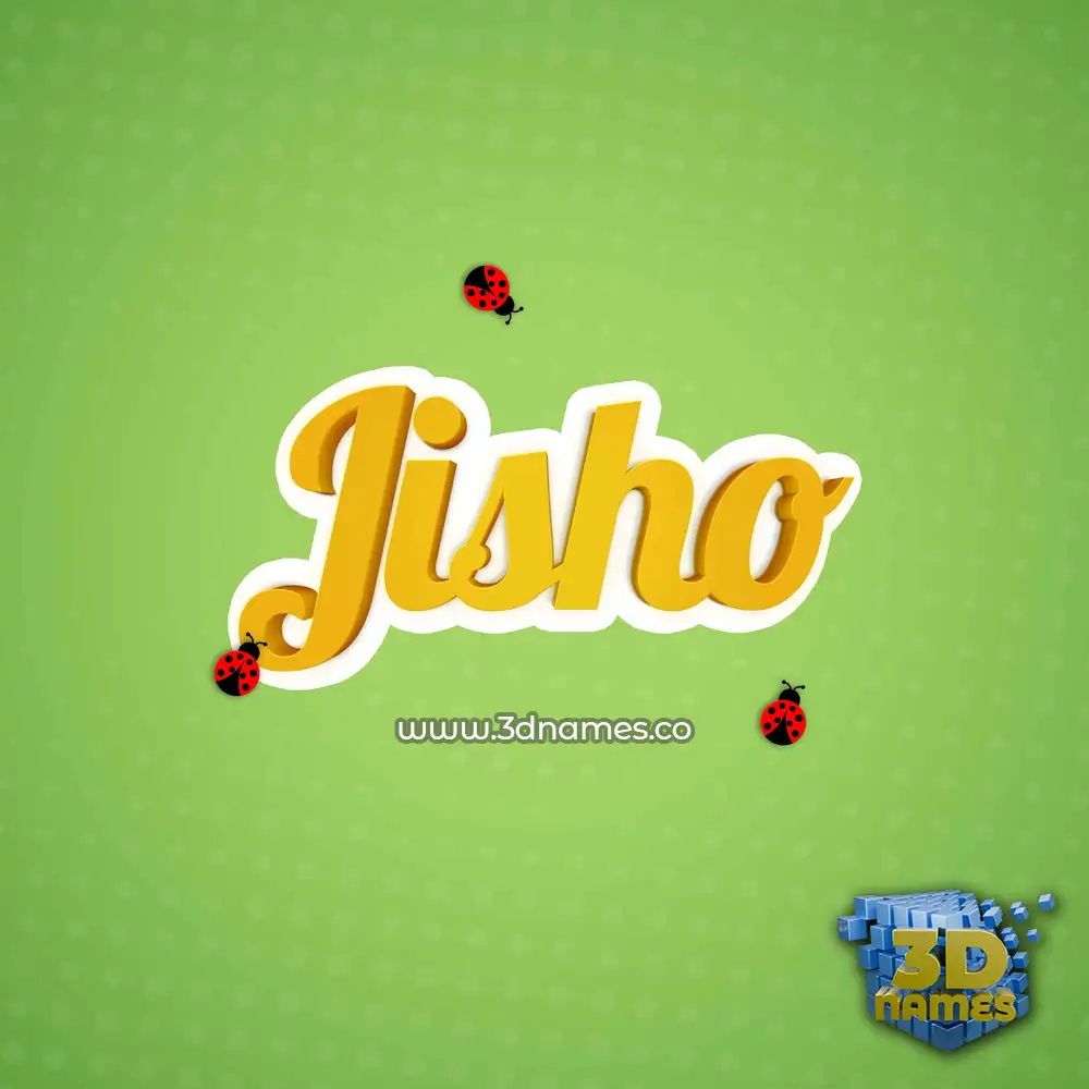 jisho in Ladybugs style - 3D name wallpaper
