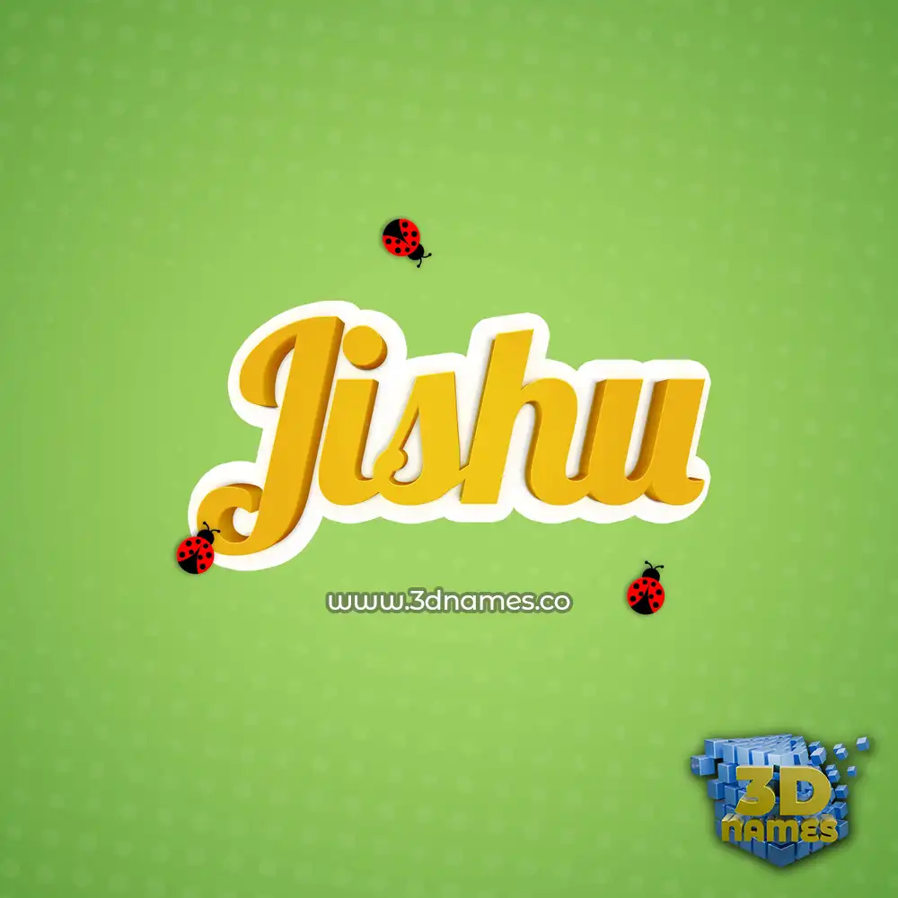 jishu in Ladybugs style - 3D name wallpaper