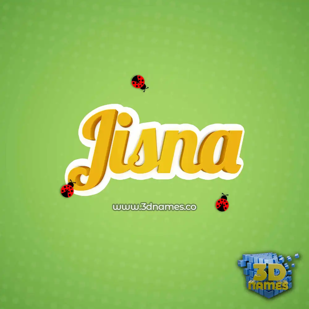 jisna in Ladybugs style - 3D name wallpaper