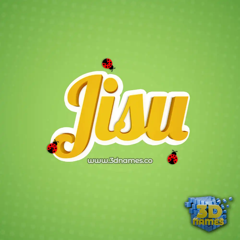 jisu in Ladybugs style - 3D name wallpaper