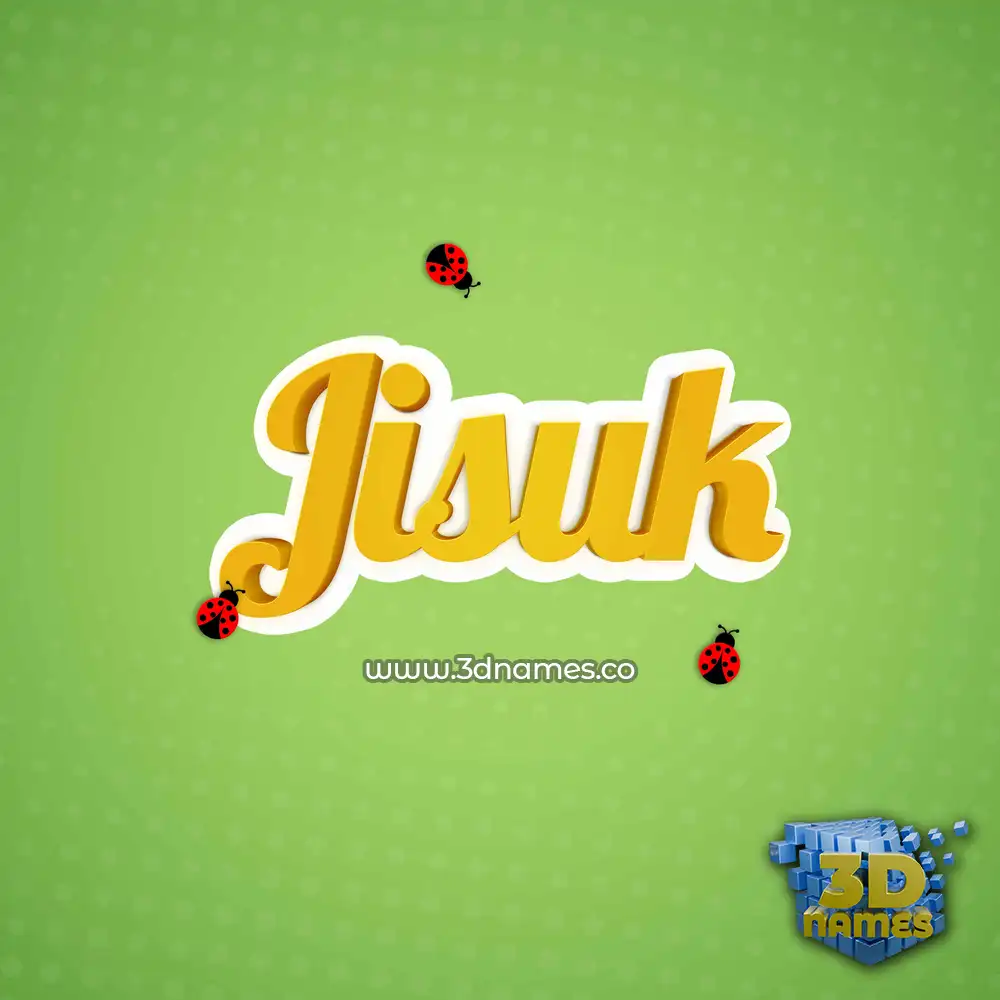 jisuk in Ladybugs style - 3D name wallpaper