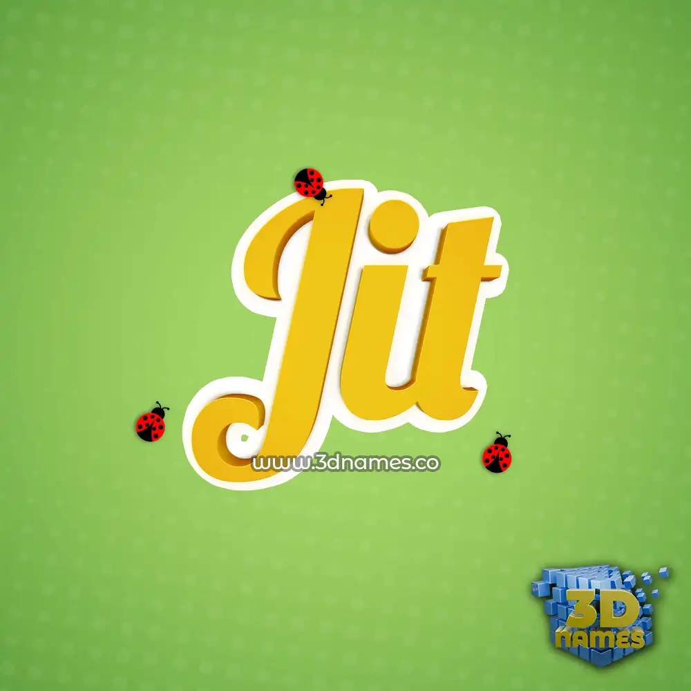 jit in Ladybugs style - 3D name wallpaper