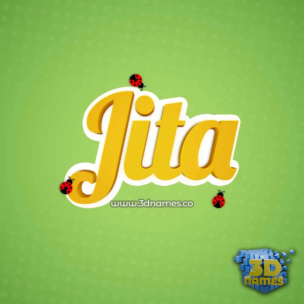 jita in Ladybugs style - 3D name wallpaper