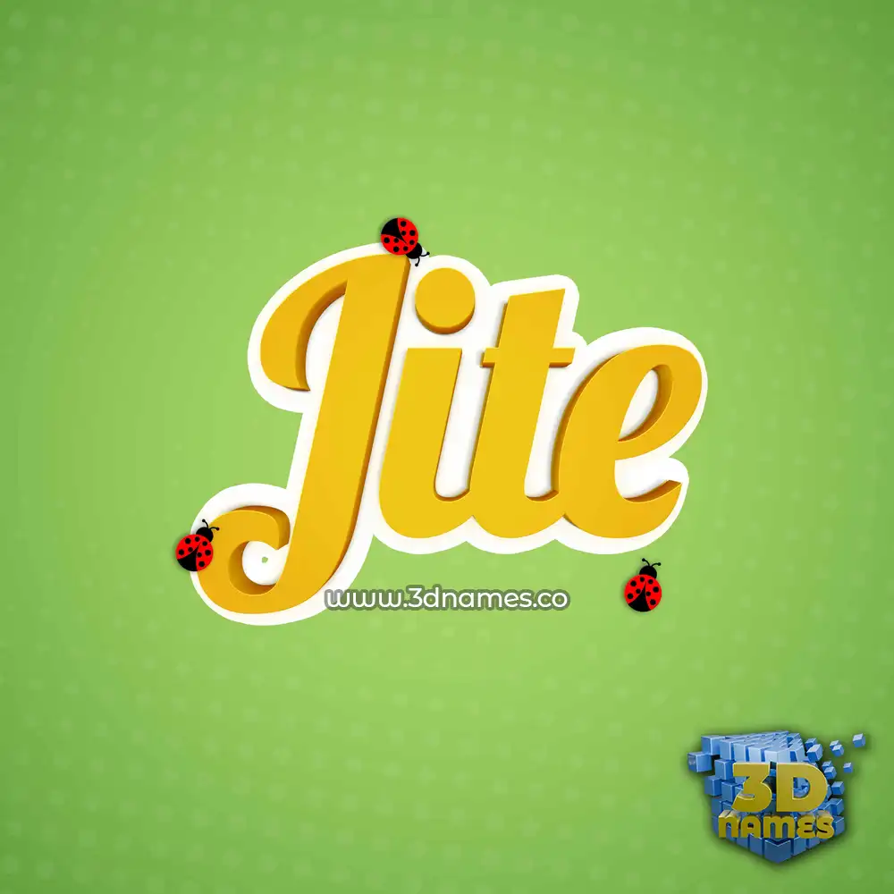 jite in Ladybugs style - 3D name wallpaper