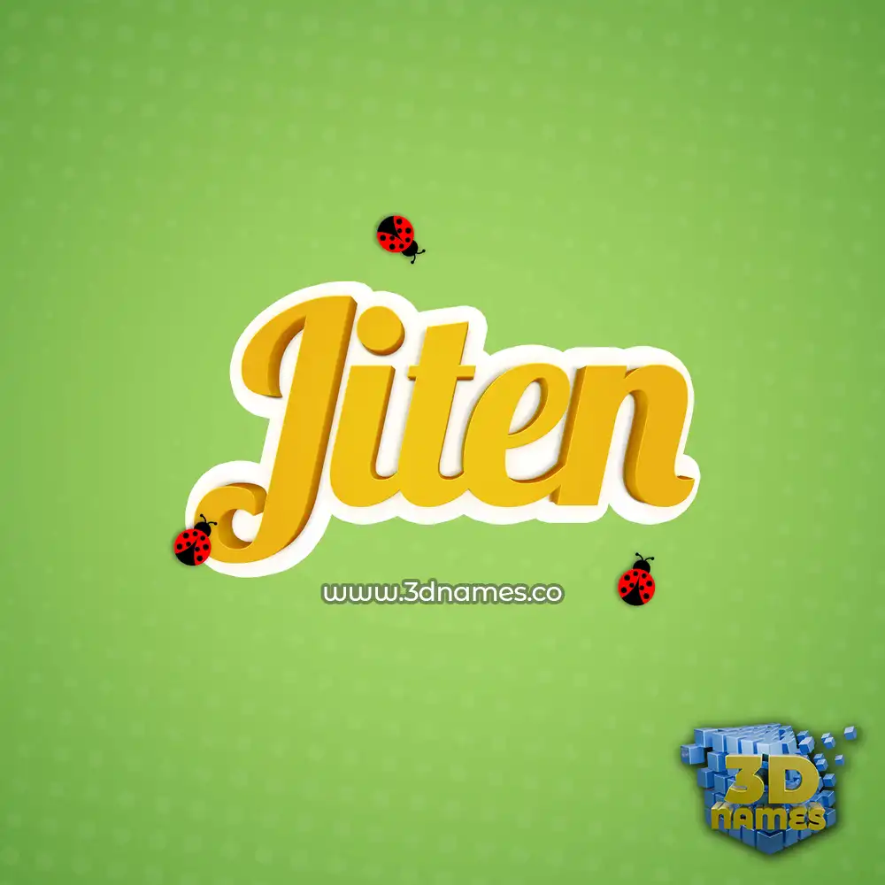 jiten in Ladybugs style - 3D name wallpaper