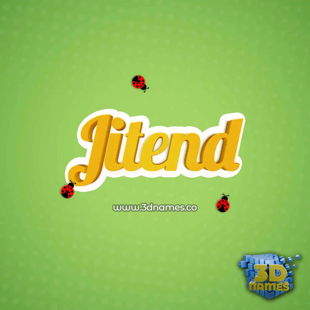 jitend in Ladybugs style - 3D name wallpaper