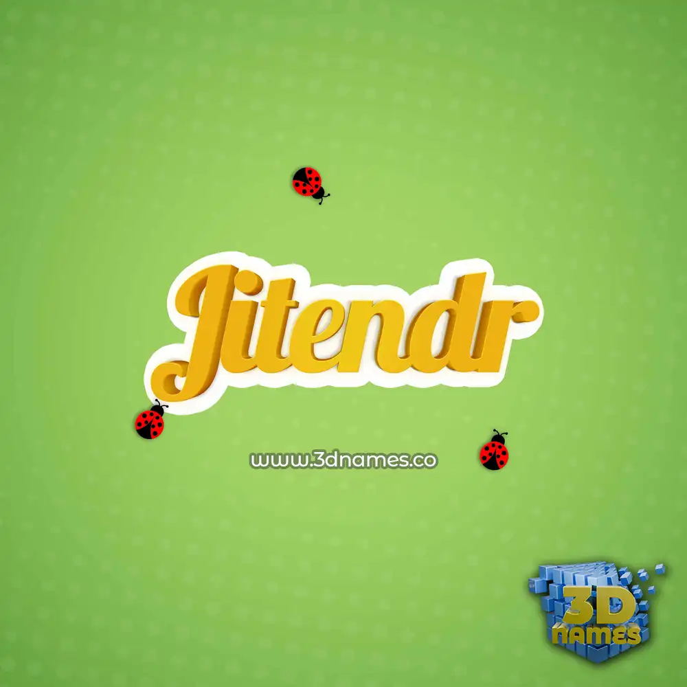 jitendr in Ladybugs style - 3D name wallpaper