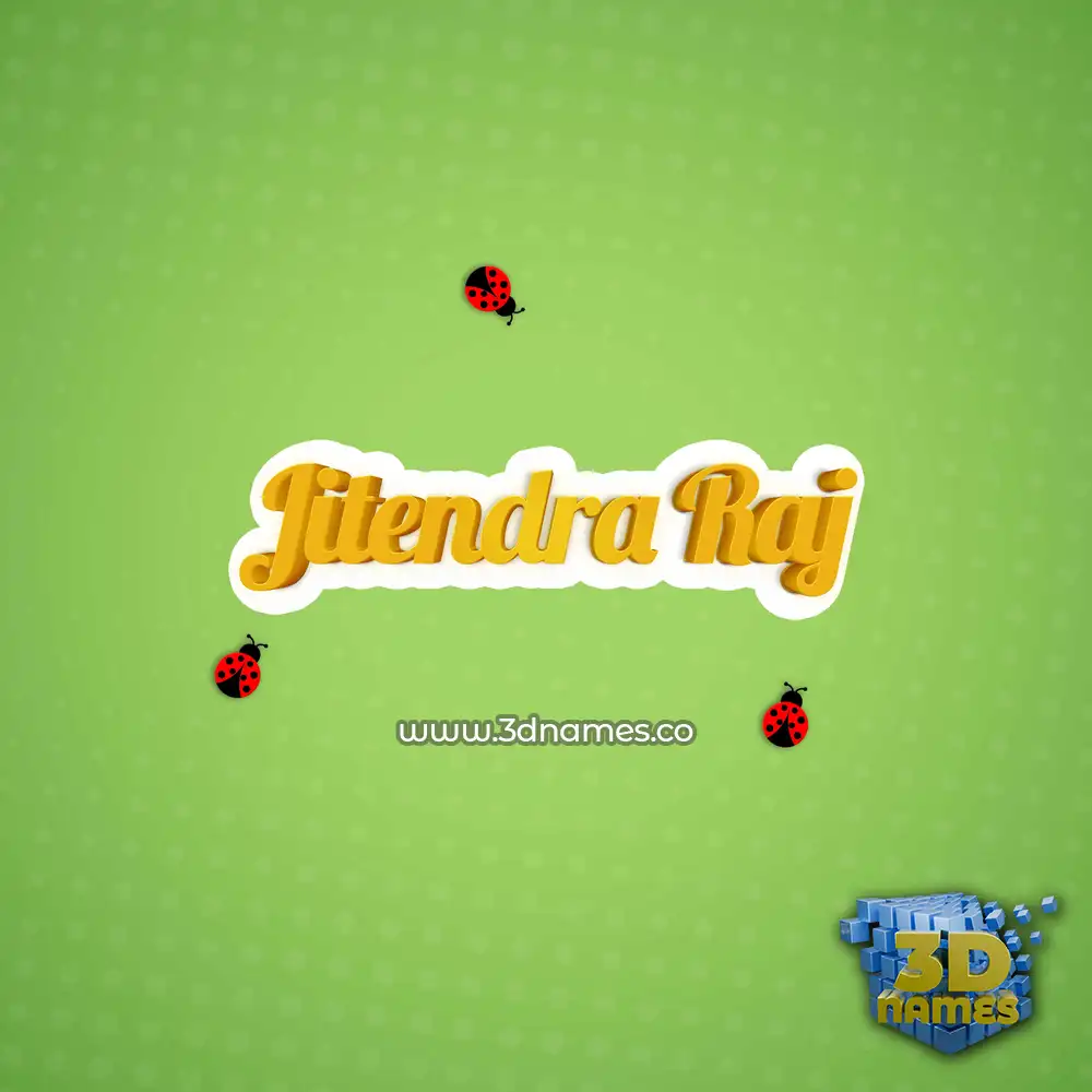 jitendra raj in Ladybugs style - 3D name wallpaper