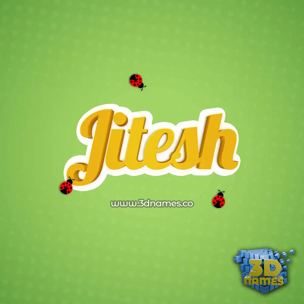 jitesh in Ladybugs style - 3D name wallpaper