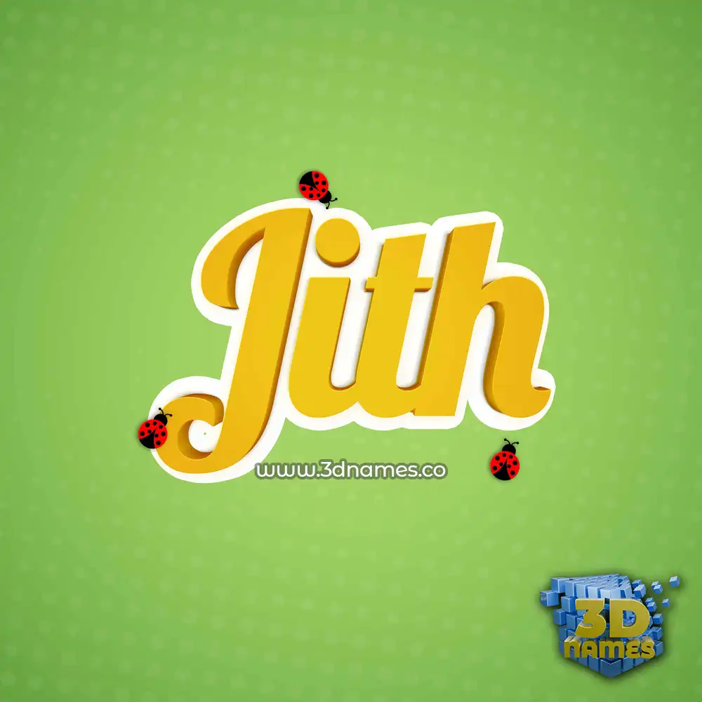 jith in Ladybugs style - 3D name wallpaper