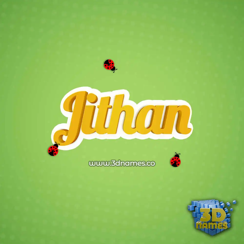 jithan in Ladybugs style - 3D name wallpaper